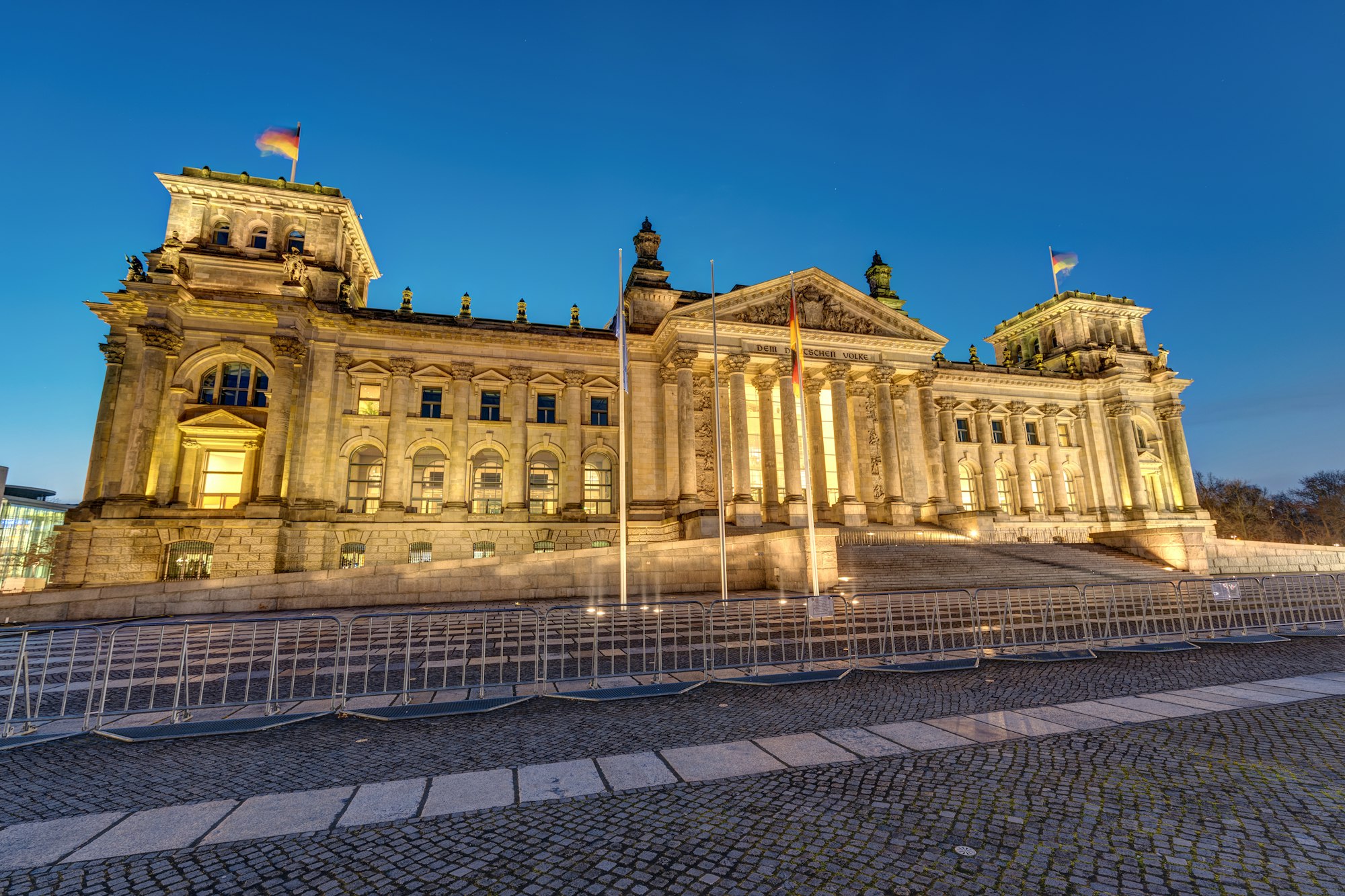 The german Reichstag in Berlin at dawn
