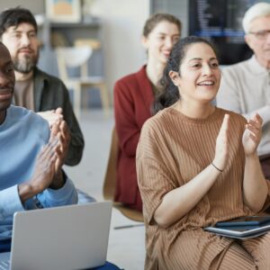 Audience Applauding at Seminar