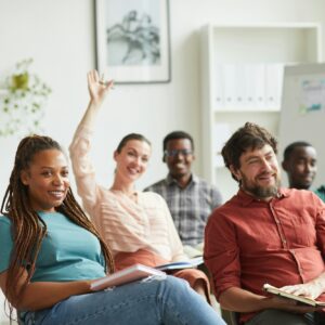 Diverse Business People at Seminar in Audience